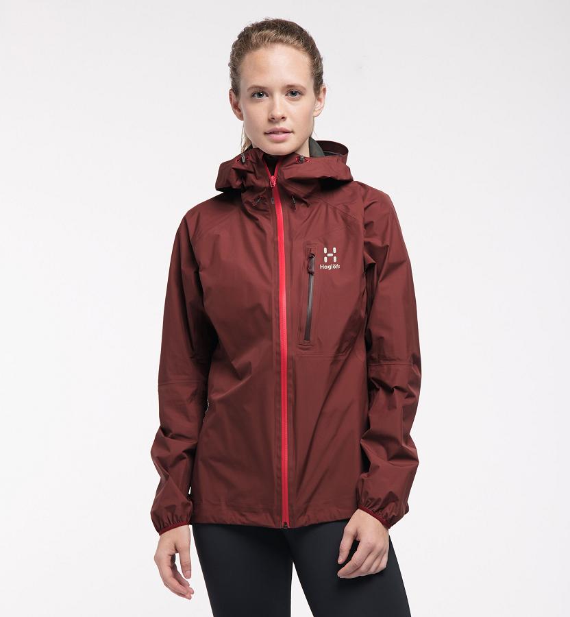 Haglöfs L.I.M Waterproof Jacket Red For Womens ELMGN5940 Australia